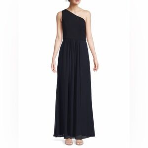 Adrianna Papell Women’s One Shoulder Chiffon Gown Dress